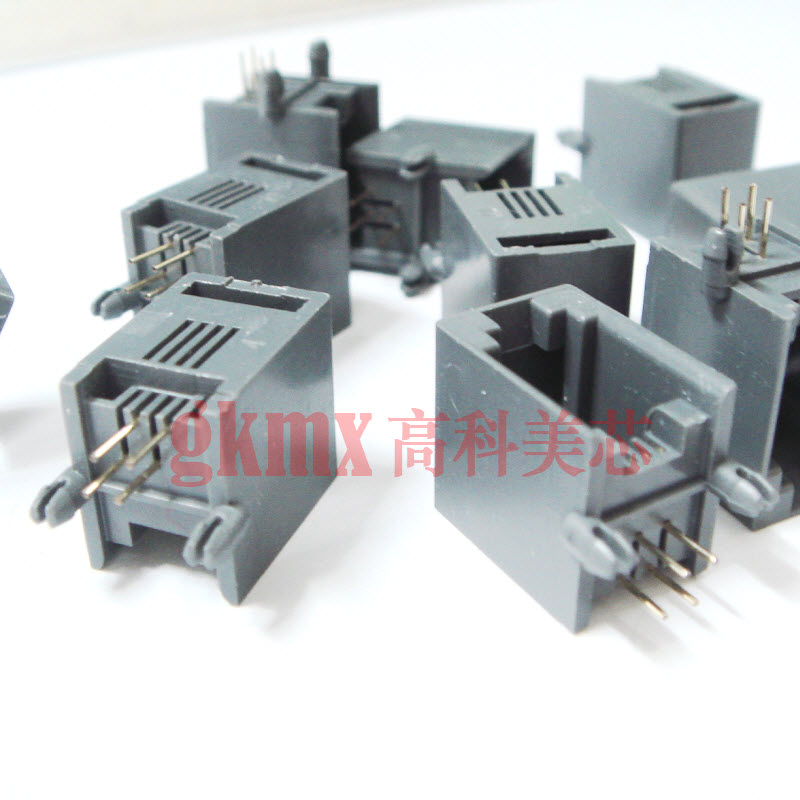 高科美芯 电话插孔RJ15连接器WEBP 4-4 4P4C 直插 10个5元