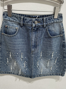 VERASERIASE新款女装时尚休闲百搭高腰显瘦牛仔半身裙女