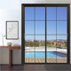 定制1.4mm钛镁铝合金窄边框推拉门单吊门厨房门阳台玻璃隔断移门