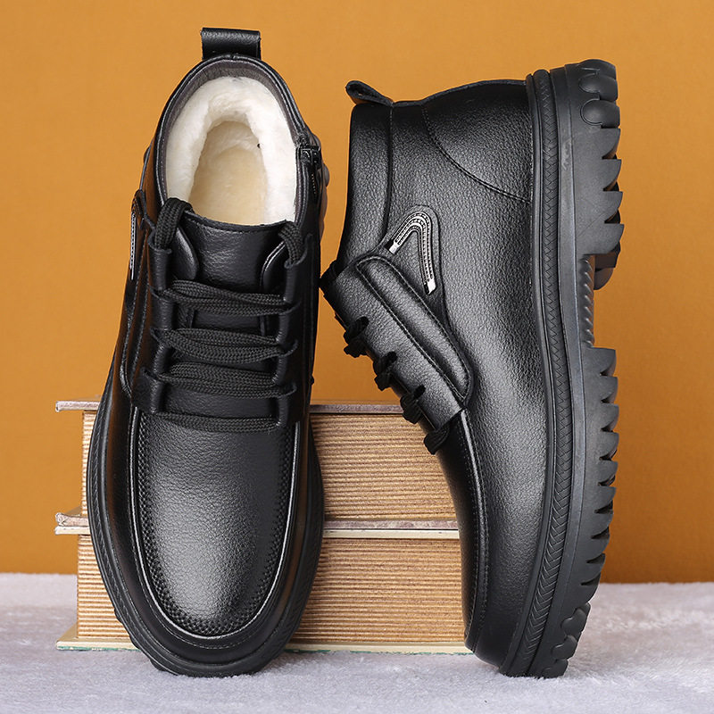 特大码棉鞋男45冬季保暖透气男士棉皮鞋46真皮羊毛47防滑爸爸鞋48,流行男鞋,休闲皮鞋,淘宝优惠券,粉丝福利购,淘宝优惠卷