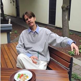 弗兰克同款吧假两件撞色拼接衬衫领卫衣男长袖翻领宽松设计感上衣