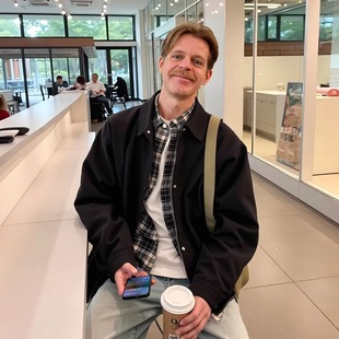 弗兰克同款黑色翻领夹克工装男春季纯色外套上衣百搭宽松简约休闲