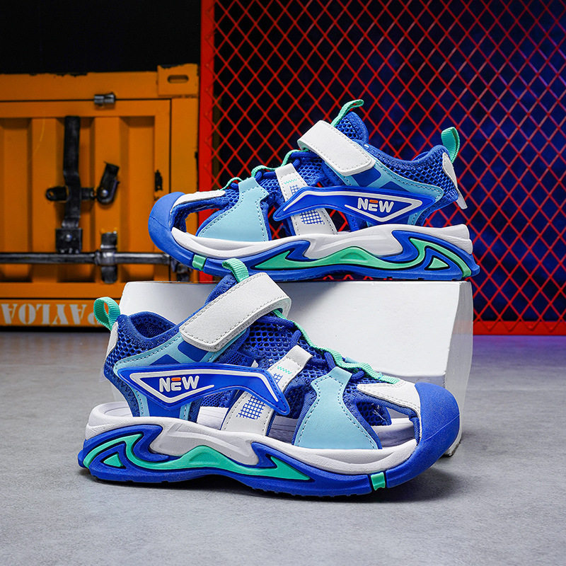 男童凉鞋包头防撞防滑耐磨魔术贴外贸小孩运动休闲鞋酷男孩沙滩鞋