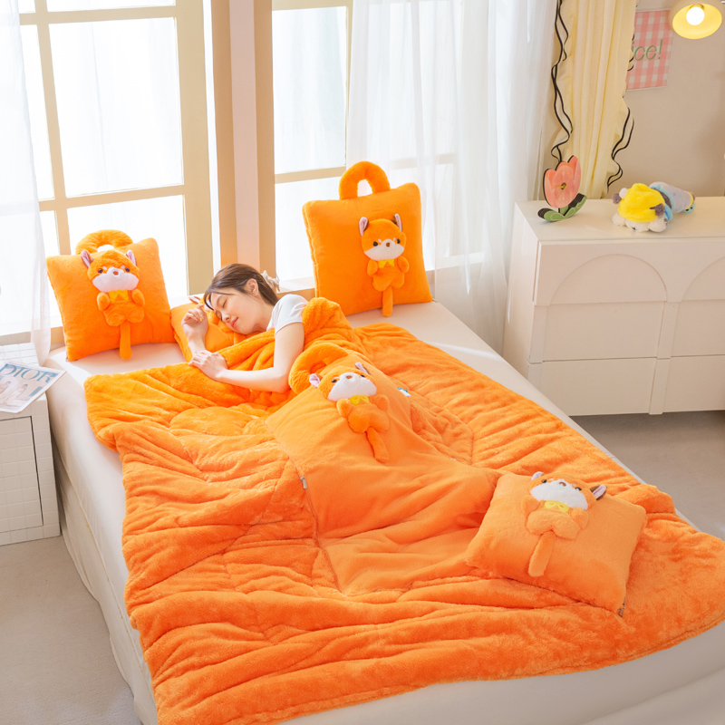 抱枕被子两用二合一新款卡通毛绒