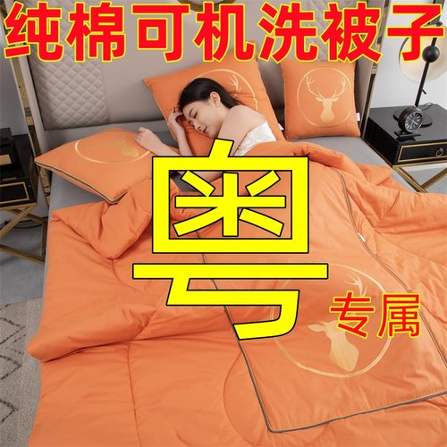 4斤1.8米宽纯棉全棉两用抱枕被子车载靠垫沙发办公室午休空调被毯