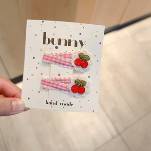 可爱小女孩碎发bb夹儿童樱桃发夹女童头饰新款 宝宝刘海发卡子 夏季