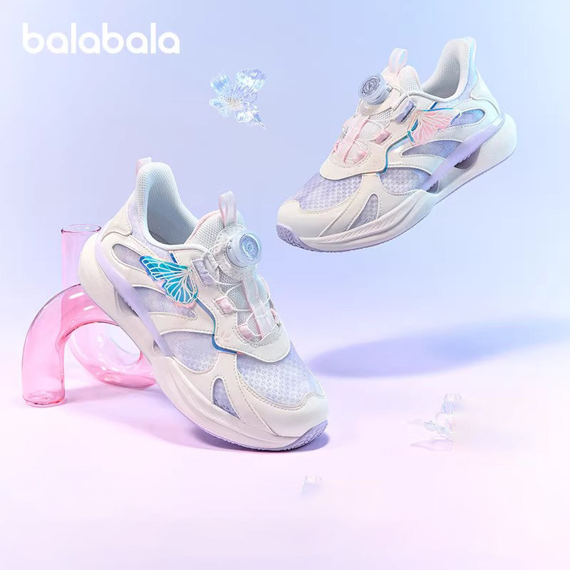 巴拉巴拉女童运动鞋儿童德训鞋学生慢跑鞋网眼鞋2025夏季新款童鞋