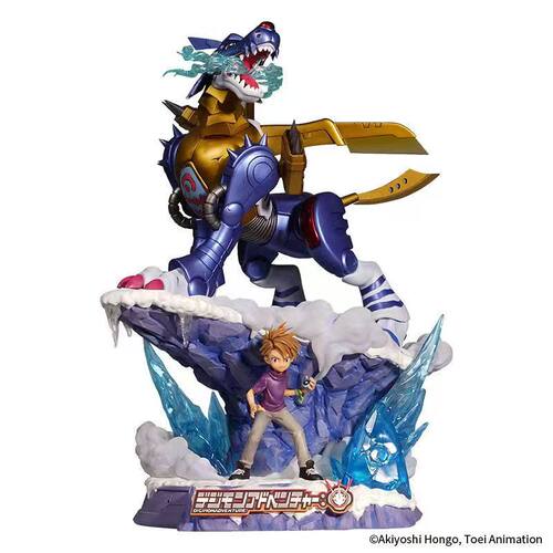 万代潮玩 BNF匠数码宝贝第3弹石田大和with钢铁加鲁鲁兽 高约48cm