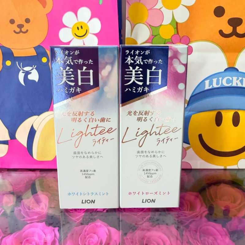日本Lion狮王Lightee鎏光之境高光防口臭修复牙釉质牙膏玫瑰53g