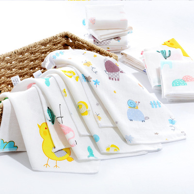 婴儿纱布毛巾三角巾新生儿超柔小方巾儿童洗脸手绢手帕宝宝口水巾