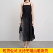 雨墨圣迪奥立夏2025新轻奢气质时尚 收腰显瘦吊带连衣裙S252Z1230