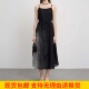 雨墨圣迪奥立夏2025新轻奢气质时尚 收腰显瘦吊带连衣裙S252Z1230