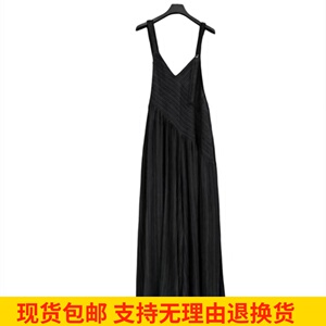 雨墨圣迪奥立夏季新款女装潮流背带裤显廋凉感阔腿裙裤S242Z1003