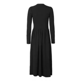 Осенний модный лонгслив, черный длинный корсет, приталенное платье, средней длины