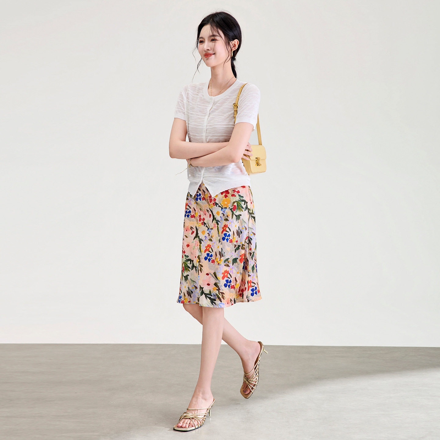 2611509-花野摇拽法式浪漫复古田园风碎花半身裙夏季新款南油女装