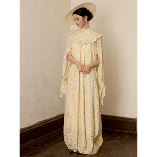 2025秋冬新款 宫廷风绣花重工连衣裙 刺绣新娘晨袍长裙 法式 ONMOON