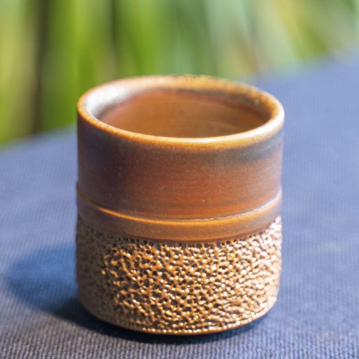 茶神柴烧 纯手工柴烧金腰带冰烟杯粗陶日式主人杯 复古茶杯品茗