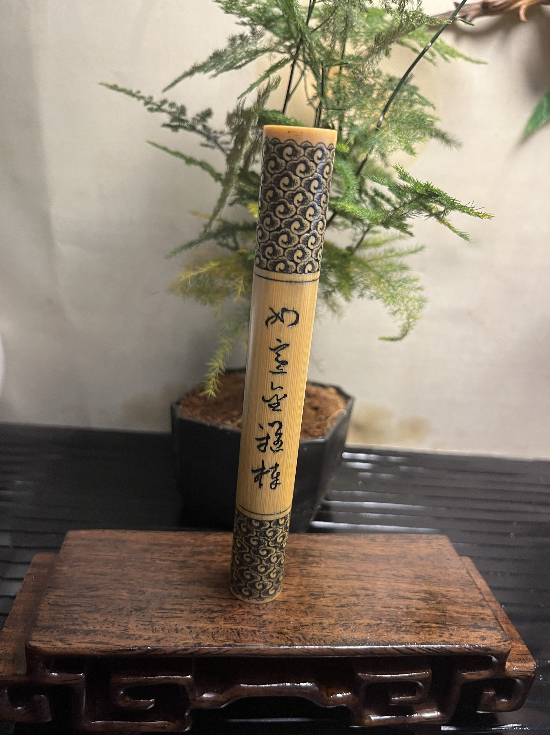 飞扬实心玉竹文玩雕刻如意金箍棒精雕男女手把件针刺手绘文玩