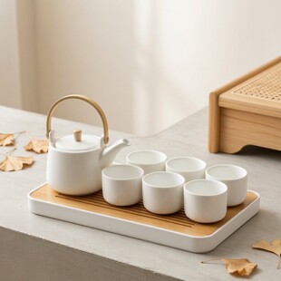 茶具套装家用2026新款功夫茶壶陶瓷下午茶客厅待客日式泡茶提梁壶