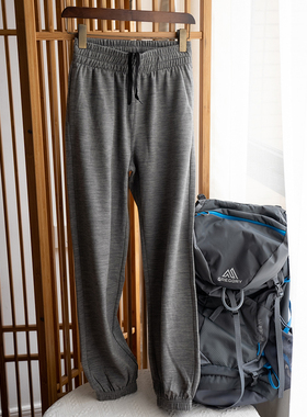 Des FR美丽诺轻盈保暖跑步运动直筒收脚休闲裤宽松美利奴羊毛卫裤