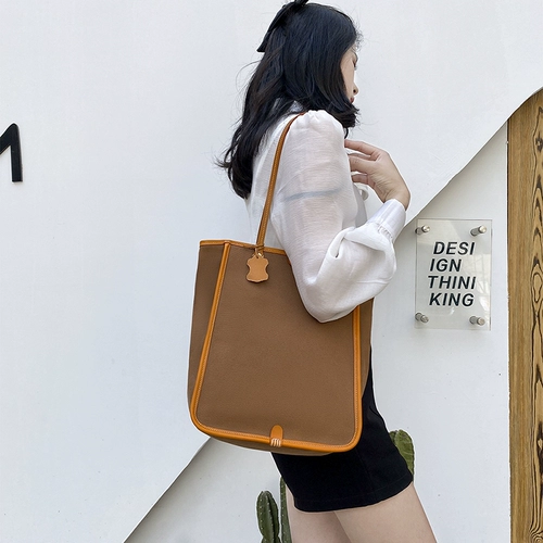 Ретро вместительный и большой шоппер на одно плечо, 25.16см