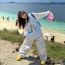 V领oversize套头宽松小狗趣味印花上衣秋季 期望Studio美式 卫衣
