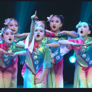 童年记忆儿童演出服套装 幼儿舞蹈服女童中国风表演服飘逸服装