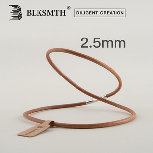 2.5mm细款按扣牛皮绳吊坠diy项链绳串珠子挂饰牛皮项链简约真皮