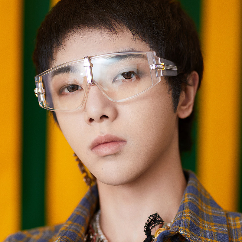 华晨宇同款太阳镜男潮流大脸显瘦ins网红透明眼镜蹦迪嘻哈墨镜女