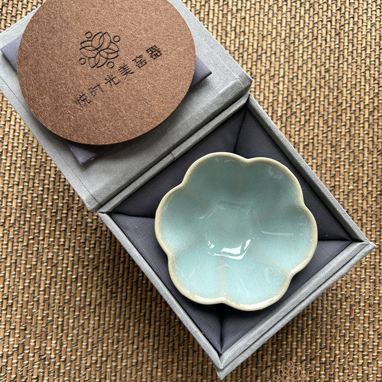 河南汝州汝瓷茶具朱法喜非遗窑口茶杯朱家汝窑主人杯菩提杯80毫升