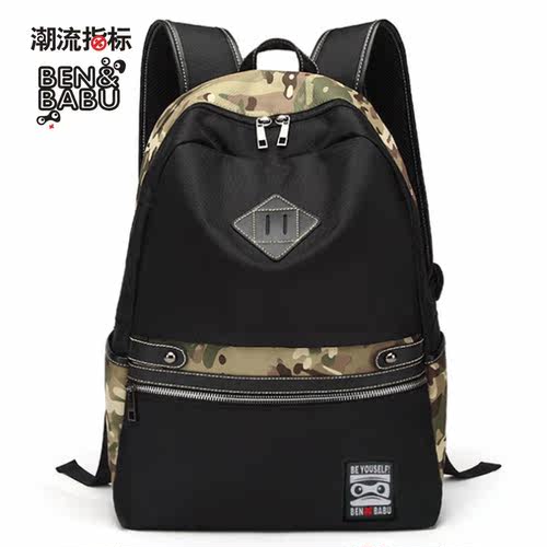 潮流指标benbabu迷彩商务书包