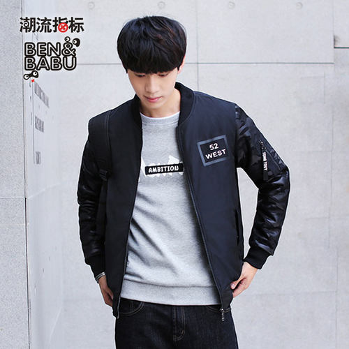 潮流指标benbabu韩版夹克外套