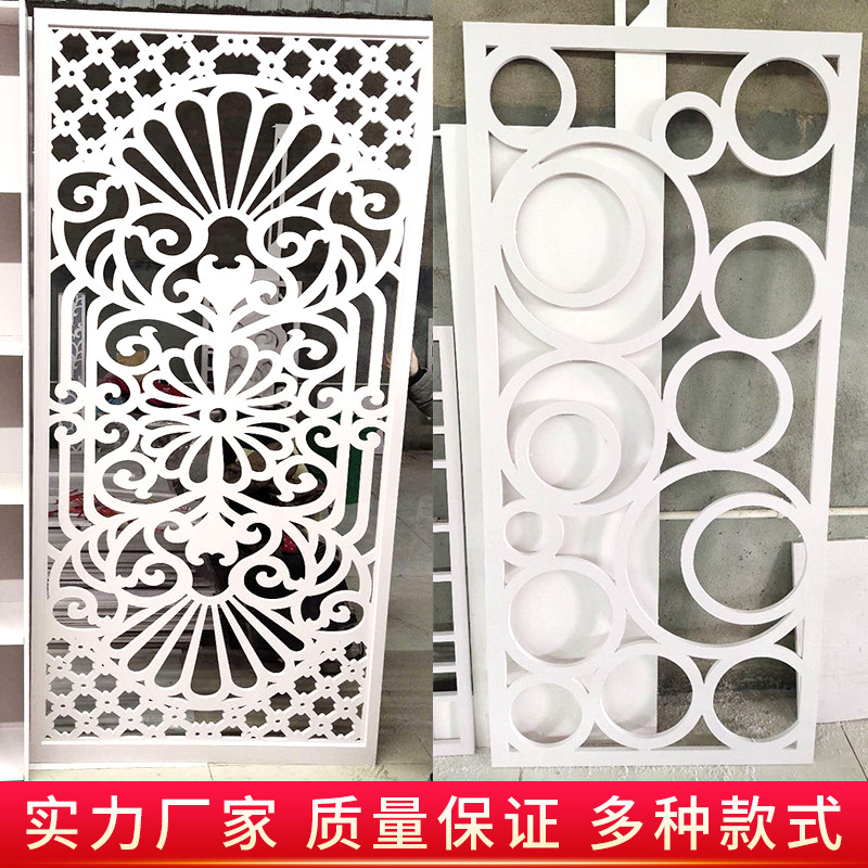 隔断玄关装饰网红屏风简约现代客厅PVC吊顶中国雕花板镂空花格
