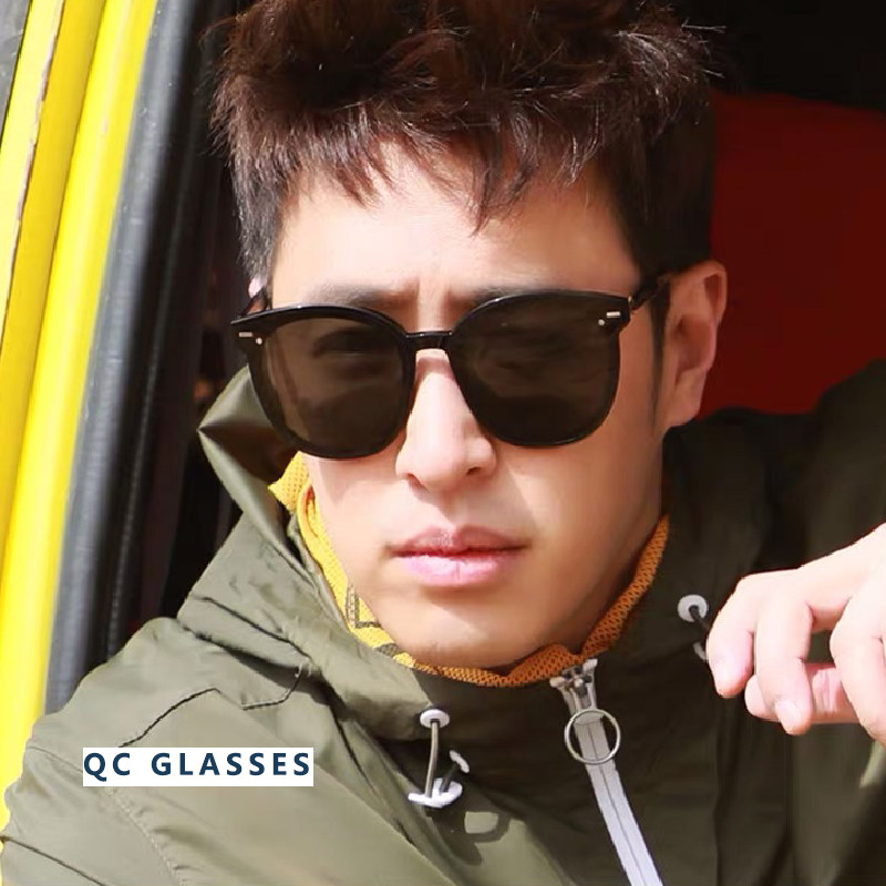 gm墨镜潘玮柏同款男潮流网红街拍大框韩版开车太阳眼镜女圆脸大脸