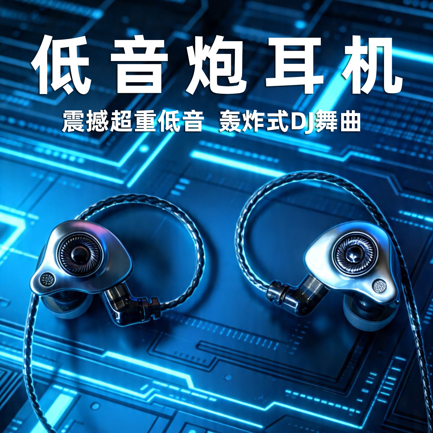 震撼超强重低音耳机有线低音炮适用于苹果iphone三星华为索尼小米