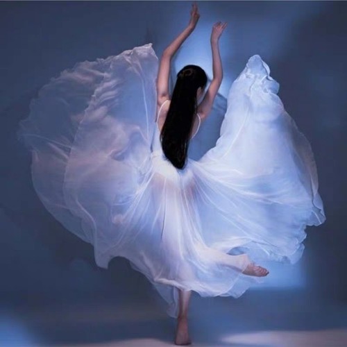 大摆裙舞蹈服轻薄天丝纱大摆裙