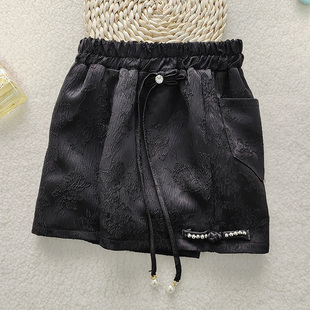 女童短裤夏季外穿新款盘扣中国风新中式裤子夏日裤头亲子童装潮款