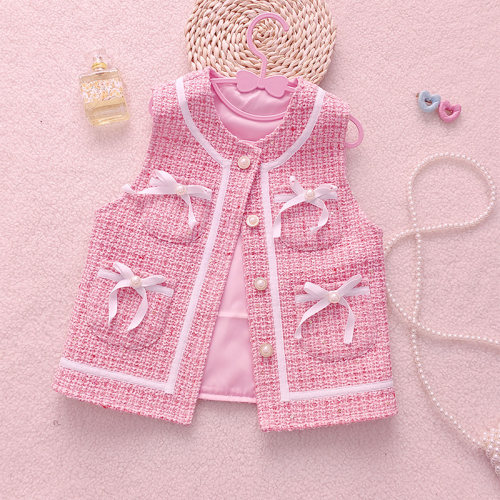 小香风粗花呢春秋马甲