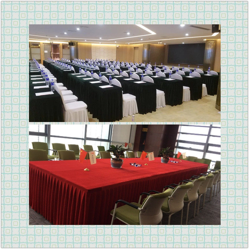 会议室办公桌布丝绒布签到台展会台布桌布台裙桌罩桌套桌裙定制做