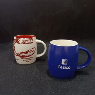 马克杯家用喝水陶瓷杯子Tasito圆边龙虾red lobster早餐牛奶杯