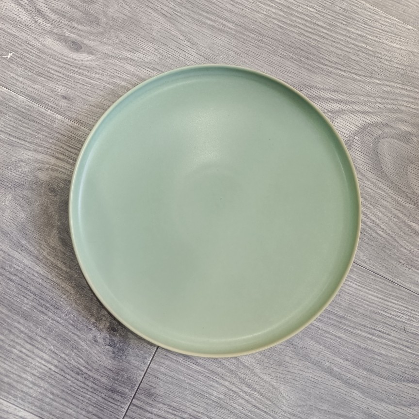 北欧餐具8.5寸陶瓷平盘抹茶绿小清新甜品寿司盘小食餐厅盘子微瑕