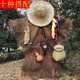 蓑衣斗笠帽草鞋 鱼篓棕衣防雨农家乐装 饰古代蓑笠怀旧挂件披肩梭衣