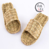 女夏日式 纯手工草鞋 复古国潮天然 室内全麻鞋 编织凉鞋 男士 居家拖鞋
