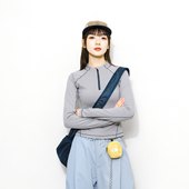 2026春夏户外哈苏线半拉链修身 显瘦长袖 速干衣运动徒步训练骑行衣