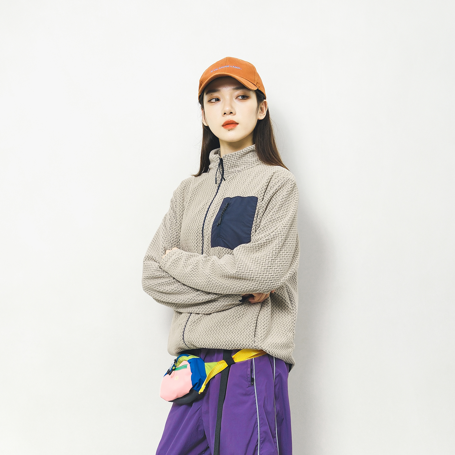 山系巴塔波浪纹抓绒夹克