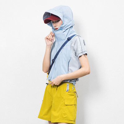 户外机能速干连帽冲锋衣无袖马甲