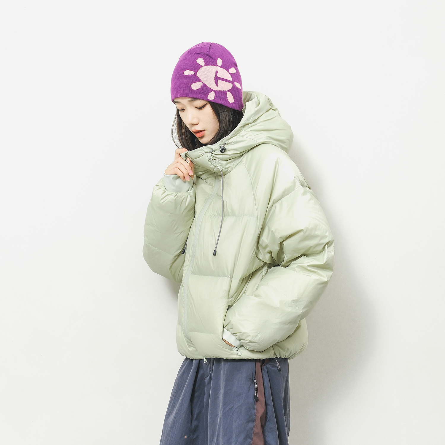 冬季户外轻量防风90白鸭绒羽绒服