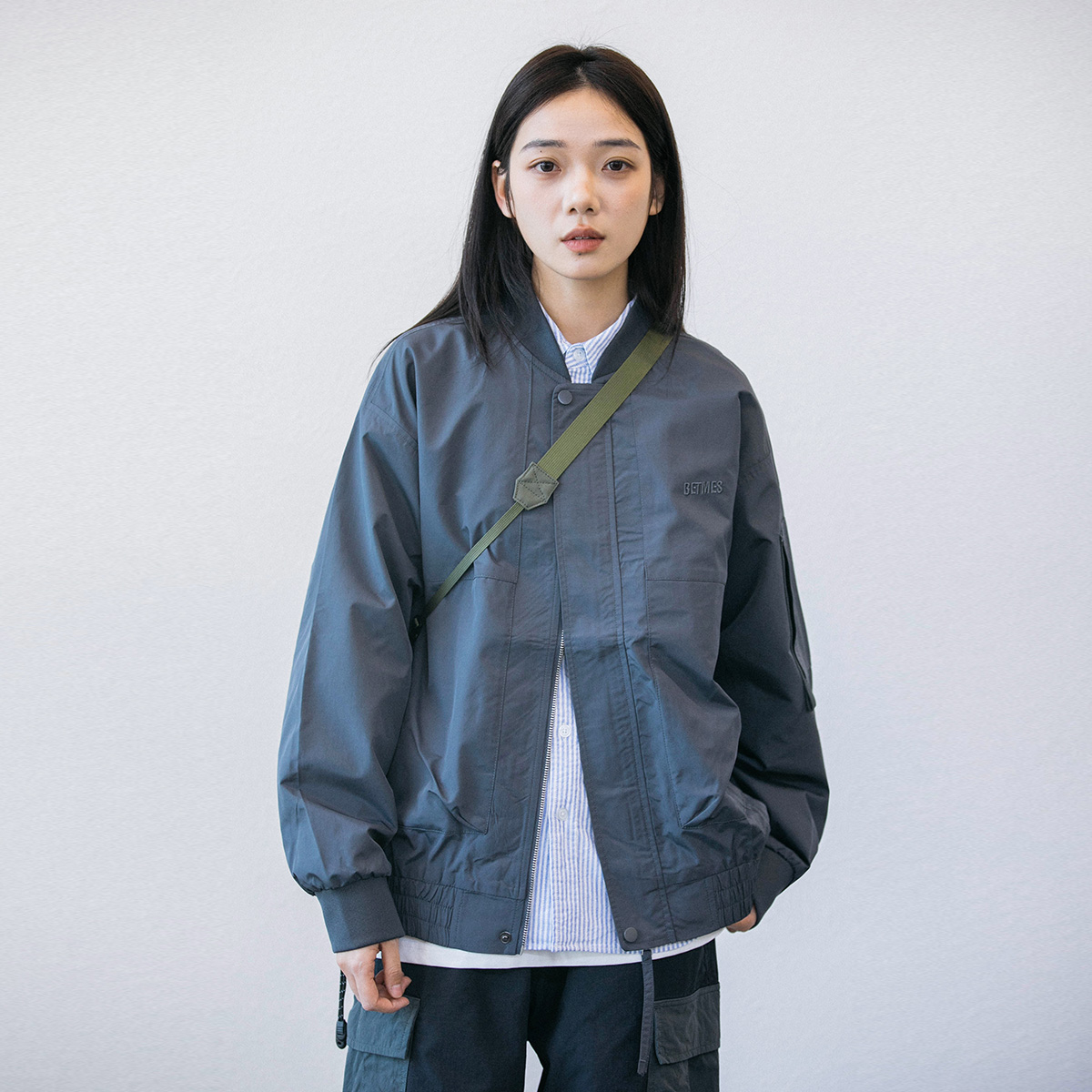 Epicsocotra2025春季日系复古三防棒球领夹克男女休闲棒球服外套