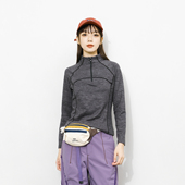 T恤打底衫 Epicsocotra户外抓绒保暖修身 显瘦速干衣半拉链长袖 女