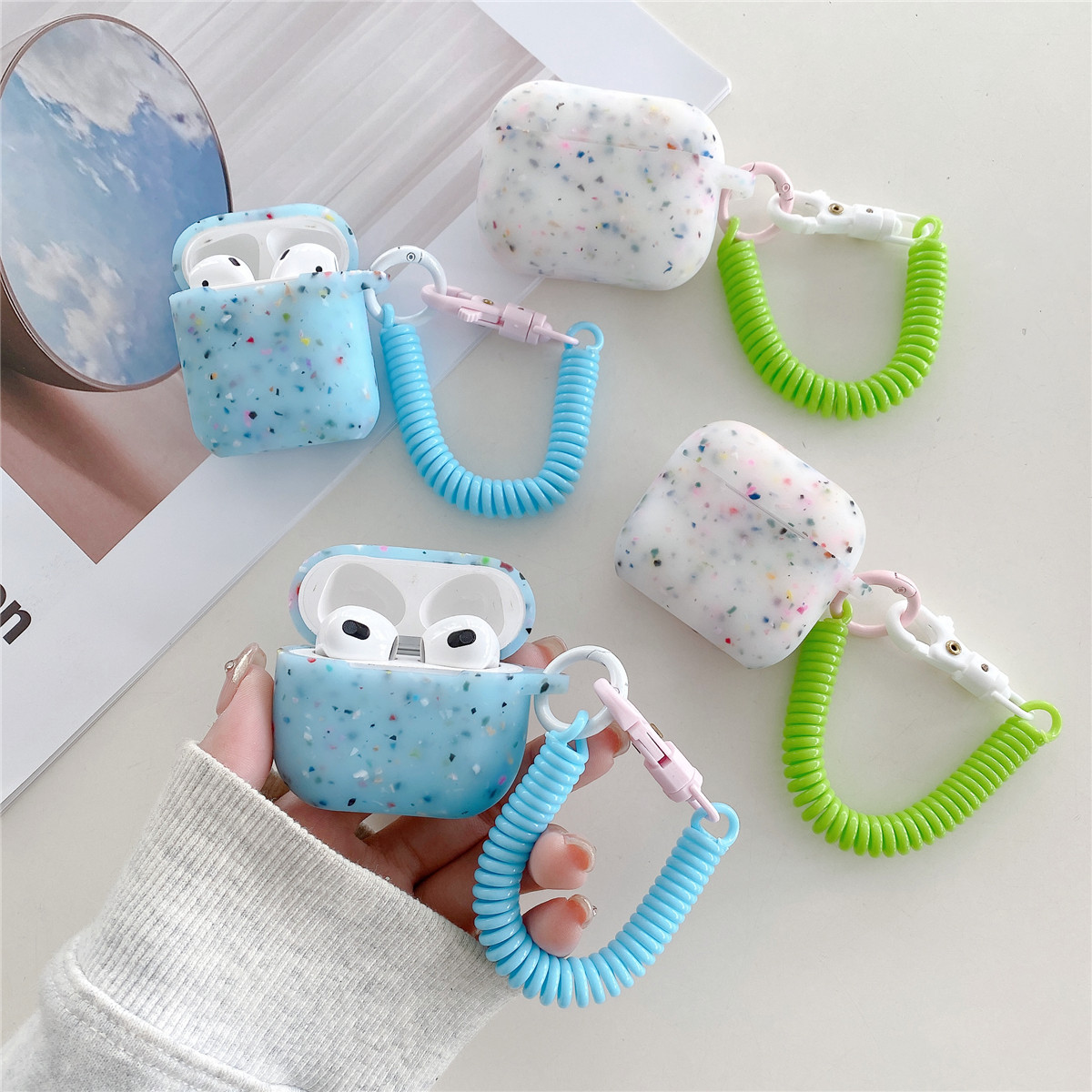 炫酷夜光壳AirPods 4代适用苹果AirPods Pro2蓝牙耳机保护套苹果1/2代耳机壳AirPods 3代耳机壳ins硅胶软壳